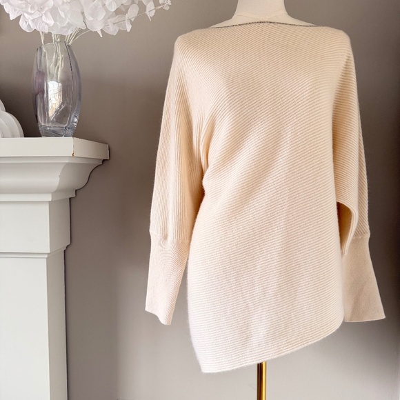 TSE x Saks Fifth Avenue Cashmere Jewel Sweater in White, Sz XL - Picture 3 of 12